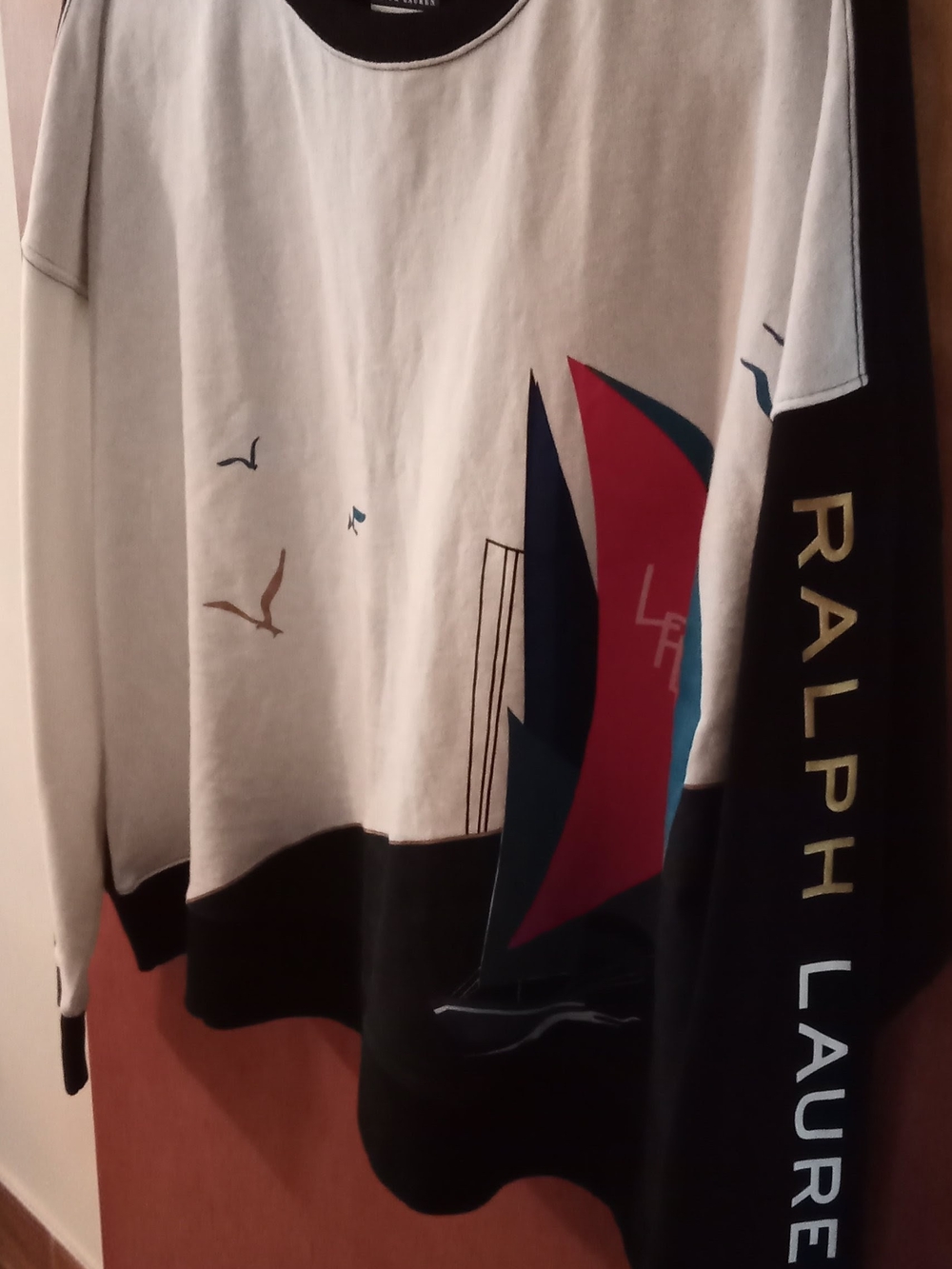 Ralph Lauren Nautical Graphic Sweatshirt - White, Black, Red, Teal